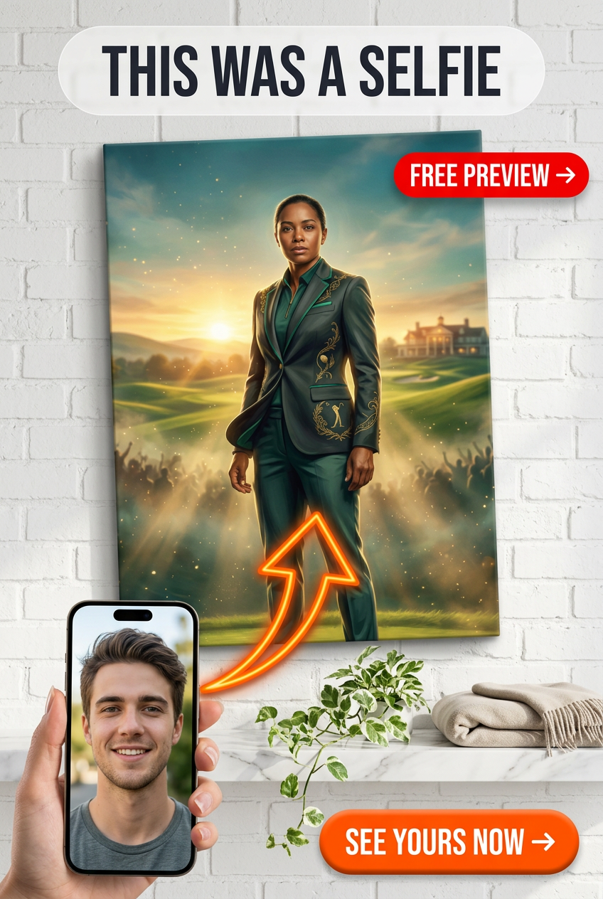 Legend of the Green Custom Portrait - Epic Golf Hero Canvas