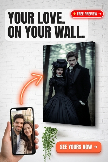 Victorian-Inspired Custom Portrait from Photo | Personalized Gift for Couples