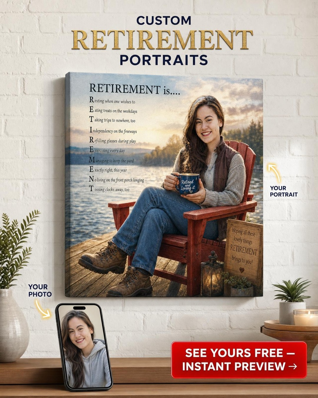 Custom Portrait from Photo | Personalized Canvas Gift