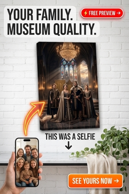 Custom Royal Family Portrait — Regal Canvas from Photo