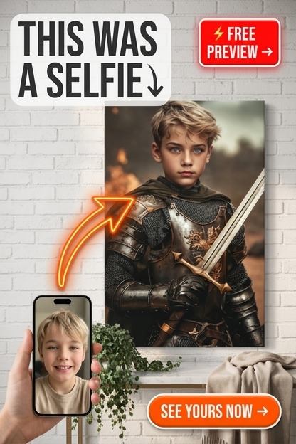 Medieval Custom Portrait from Photo | Personalized Kids Gift