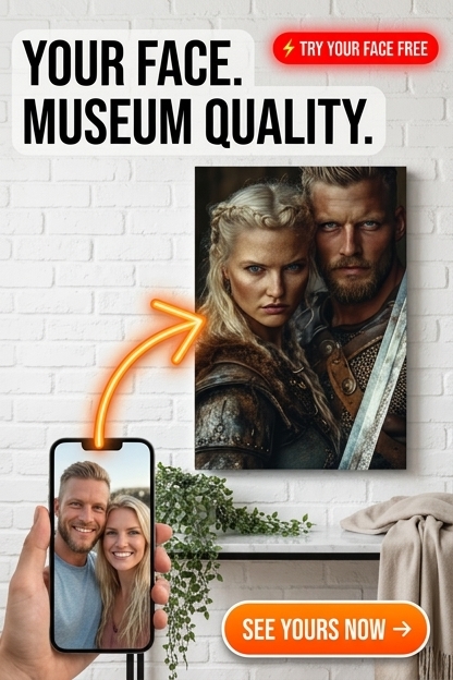 Viking Custom Portrait - Personalized Canvas | Premium Canvas Portraits