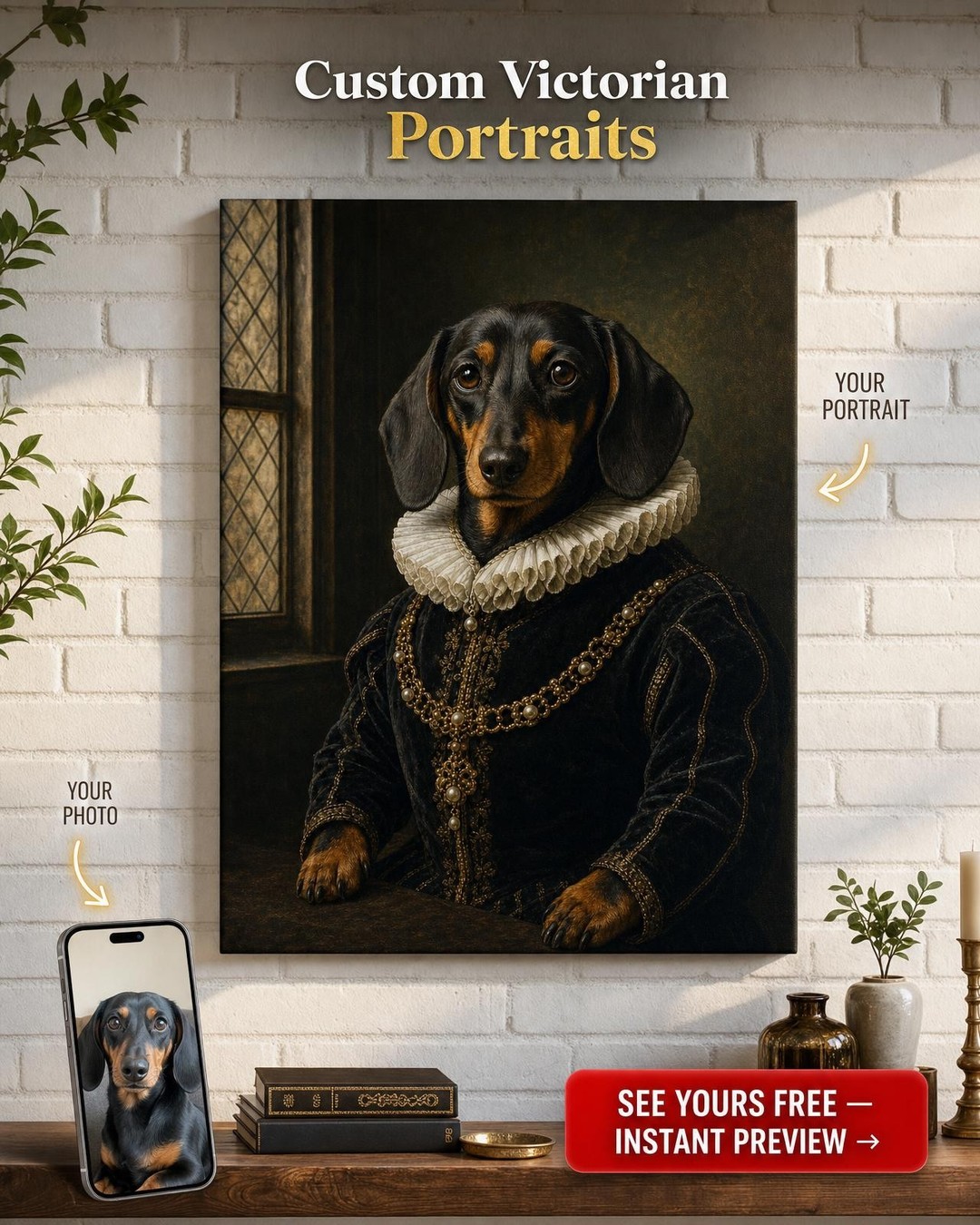 Renaissance Dog Portraits for Regal Pets