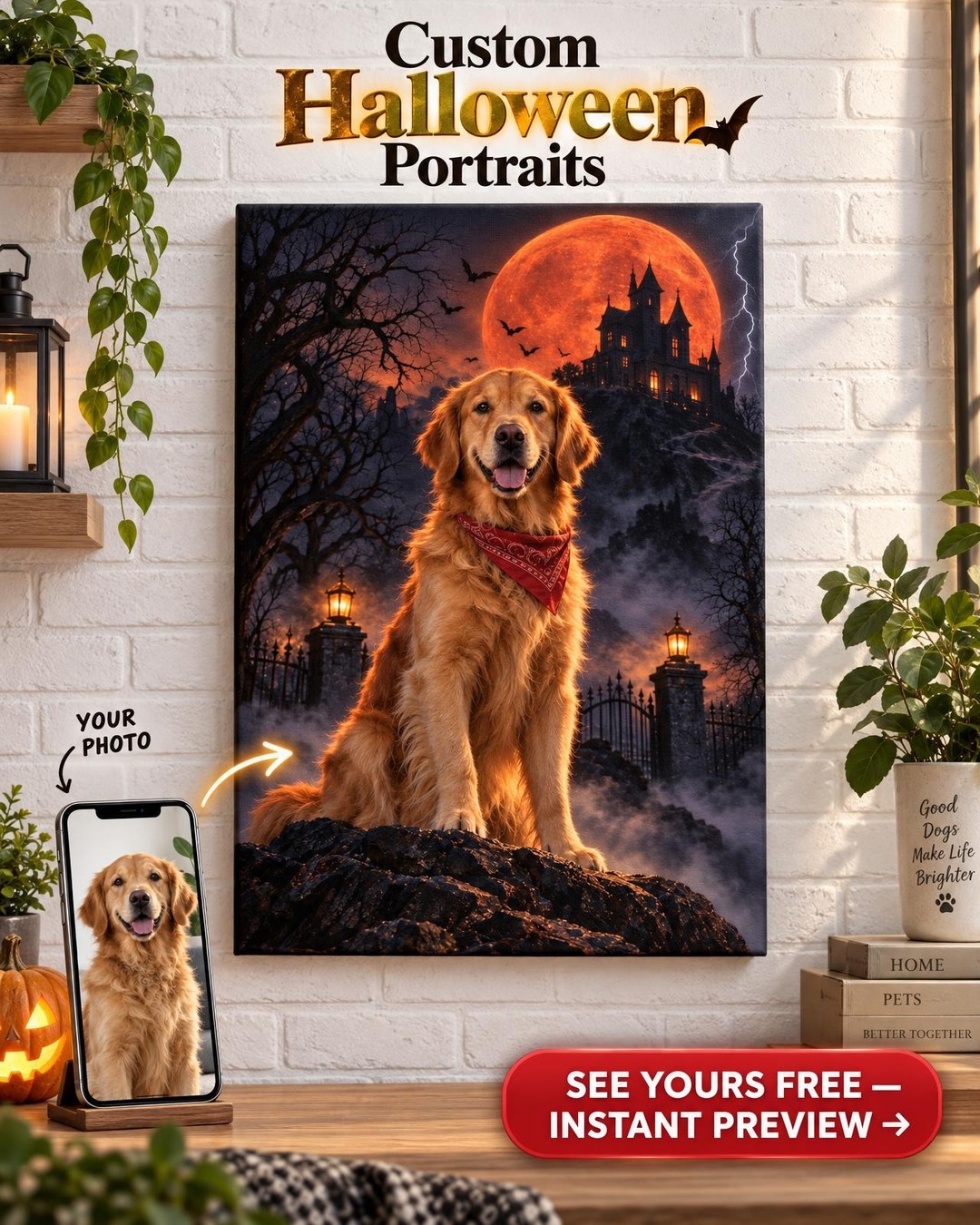 Horror Movie Poster Custom Portrait from Photo | Personalized Gift