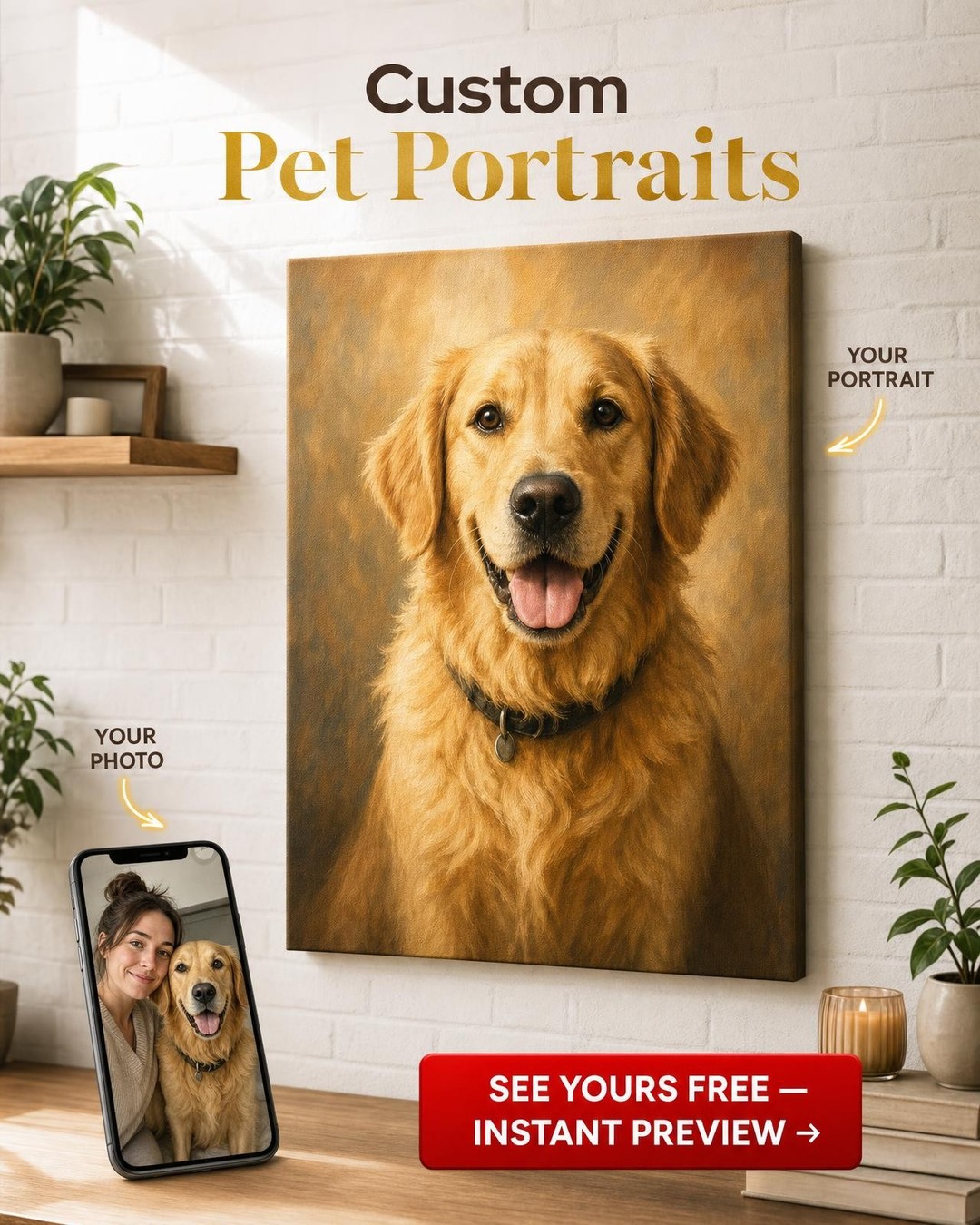 Custom Pet Memory Portrait