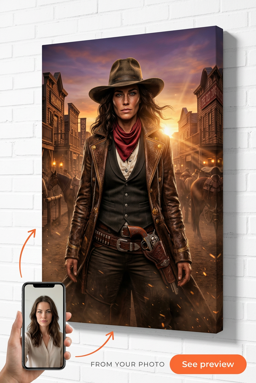 Individuelles Gesucht-Poster der Outlaw-Legende