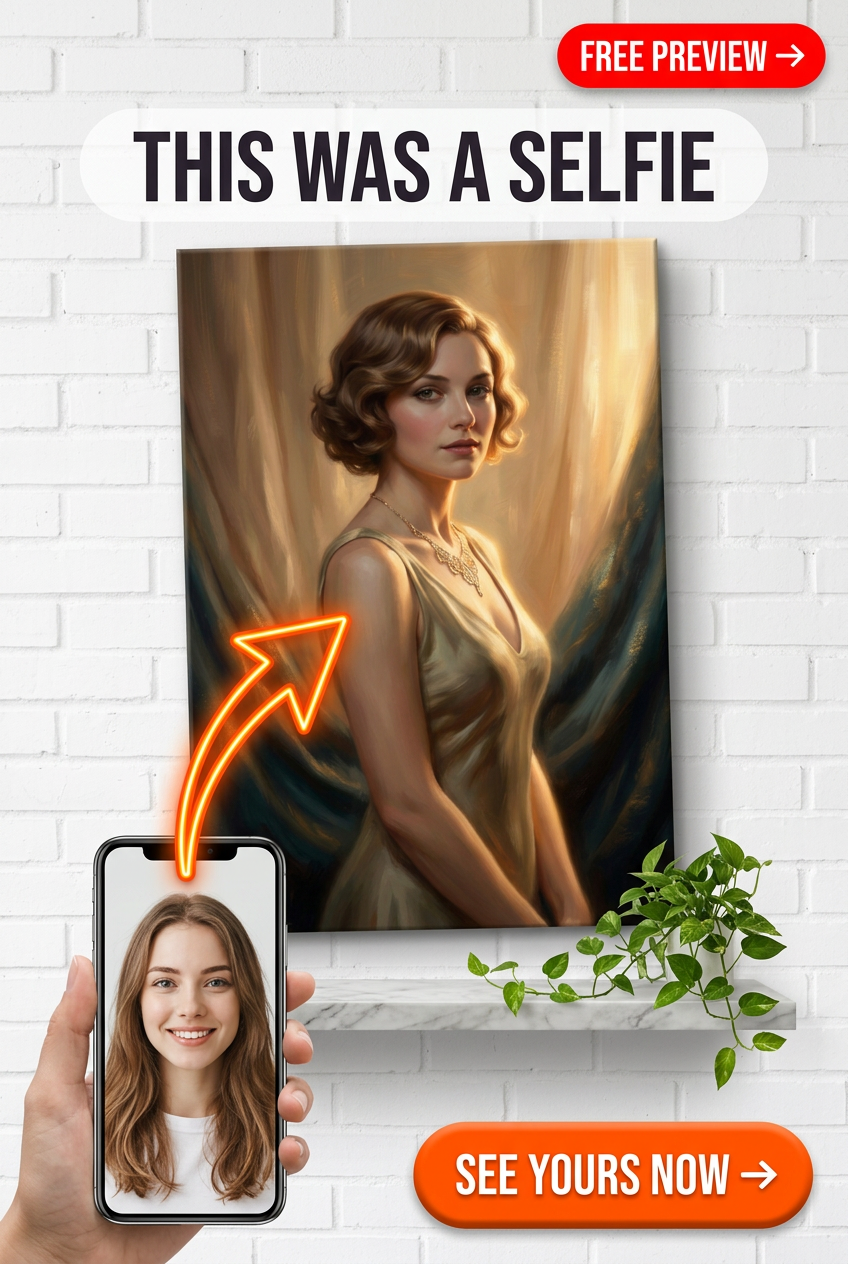 Presente de Retrato Glamour Personalizado - Elegante & Atemporal