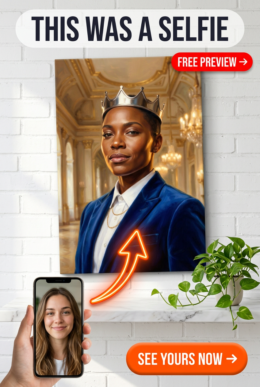Retrato de Majestad Real: Realeza Cinemática para Él