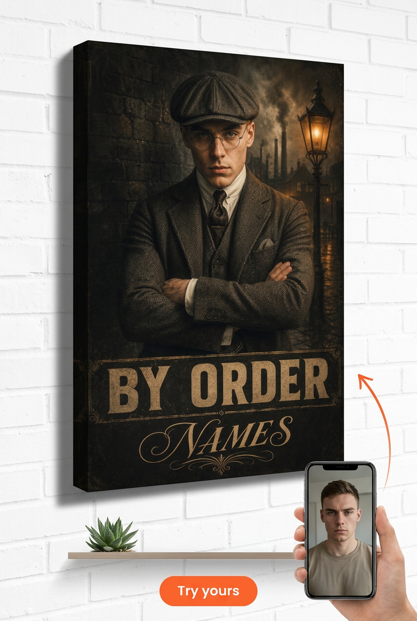 Custom 1920s By Order Gangster Quote Portrait from Photo | Personalized Undefined Gift