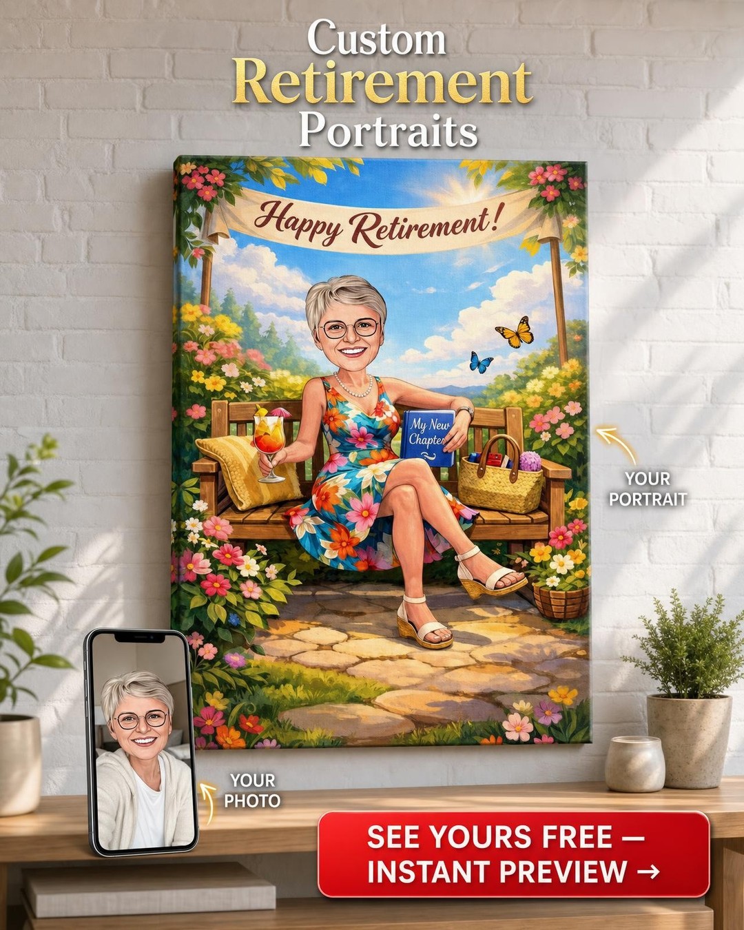 Custom Portrait from Photo | Personalized Canvas Gift