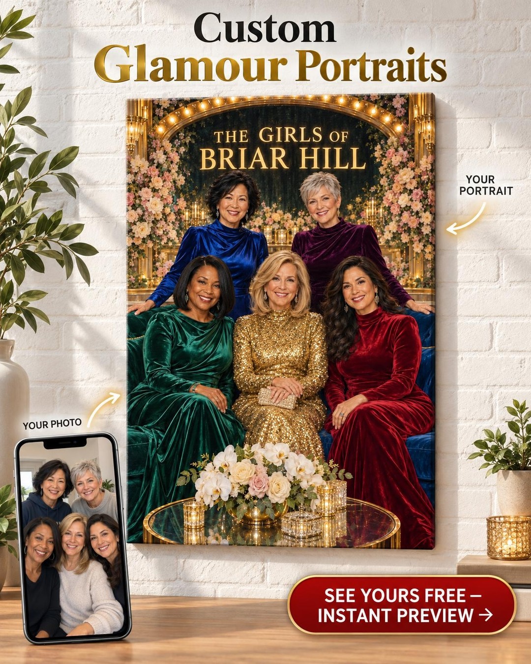 Reunion Cast Custom Portrait from Photo | Personalized Reality Star Gift