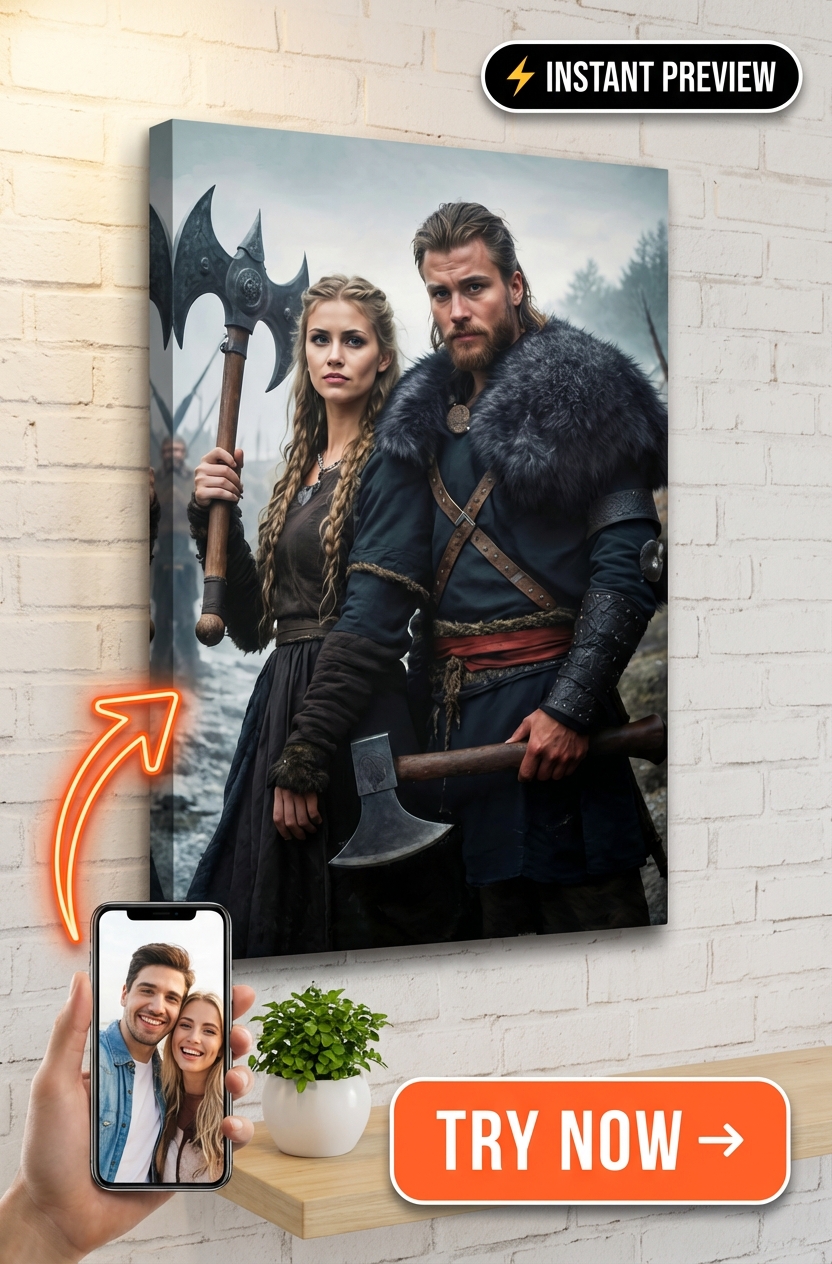 Viking Custom Portrait - Personalized Canvas | Premium Canvas Portraits