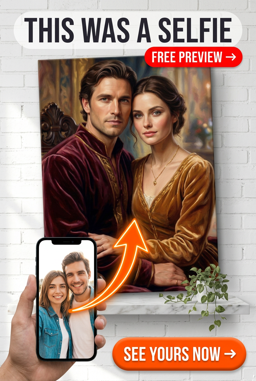 Ritratto di Coppia su Trono Reale - Romanza Reale