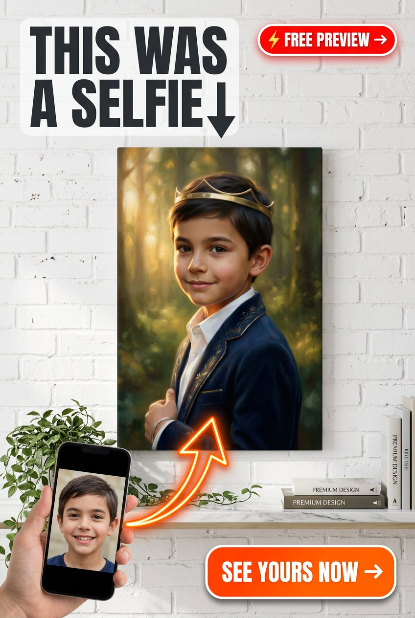 Crescimento Real: Retrato Personalizado para Menino