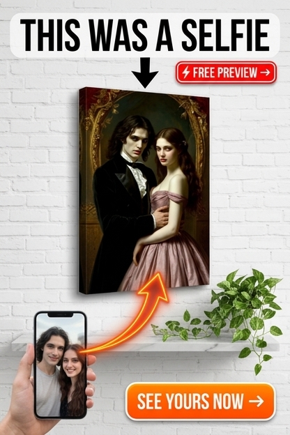 Victorian-Inspired Custom Portrait from Photo | Personalized Gift for Couples