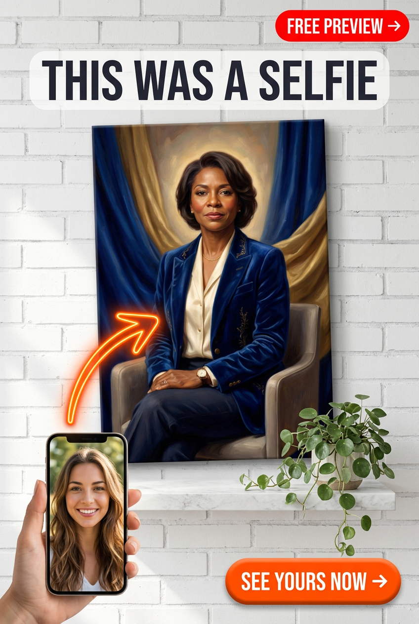 Custom Royal Woman Portrait — Regal Canvas from Photo