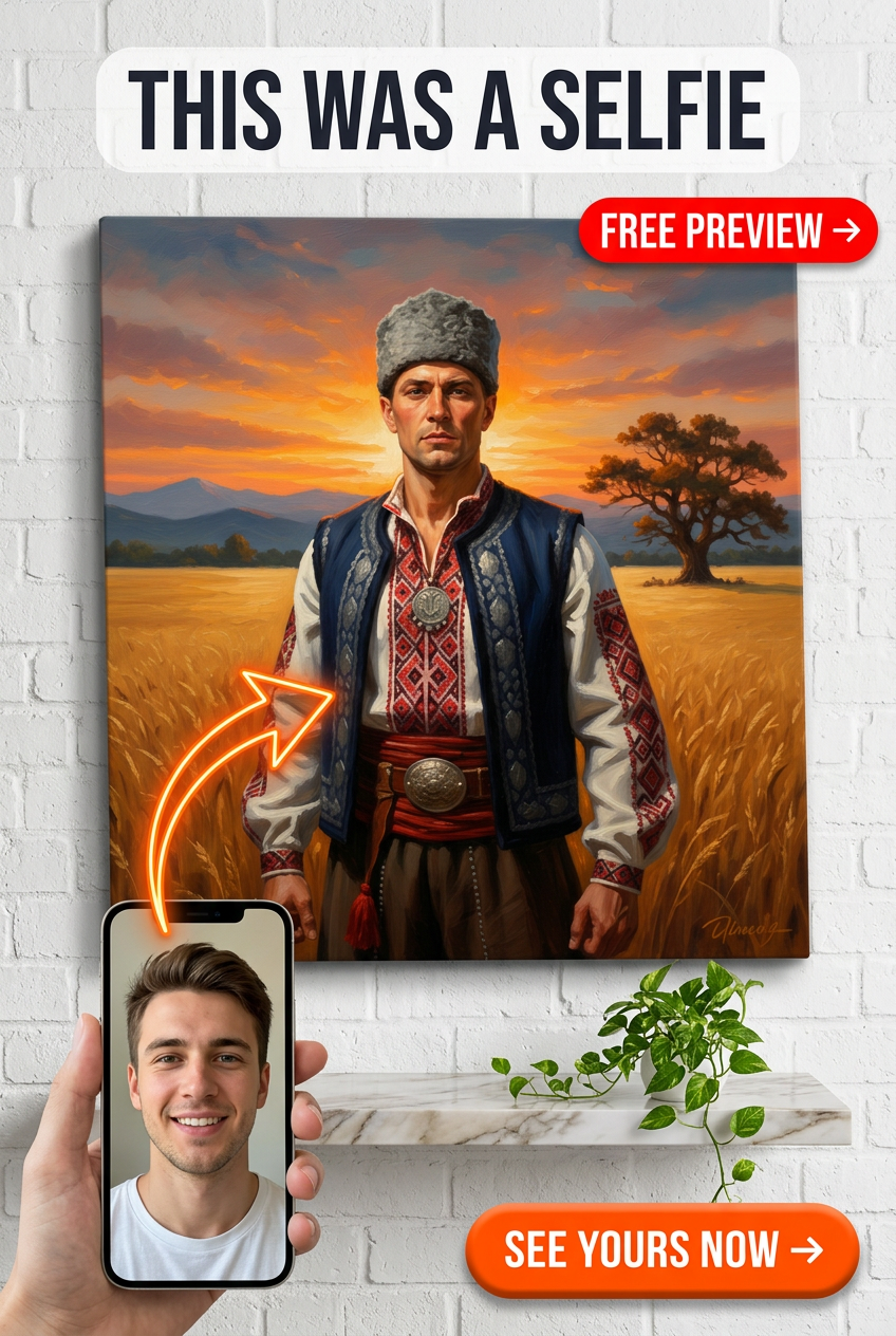 Portrait Héroïque Ukrainien sur Toile