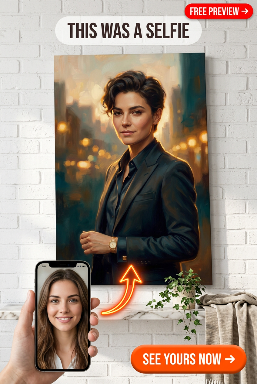 Custom Renaissance Woman Portrait — Confident Professional Canvas
