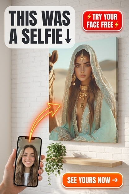 Desert-Themed Custom Portrait - Personalized Gift | Premium Canvas Portraits