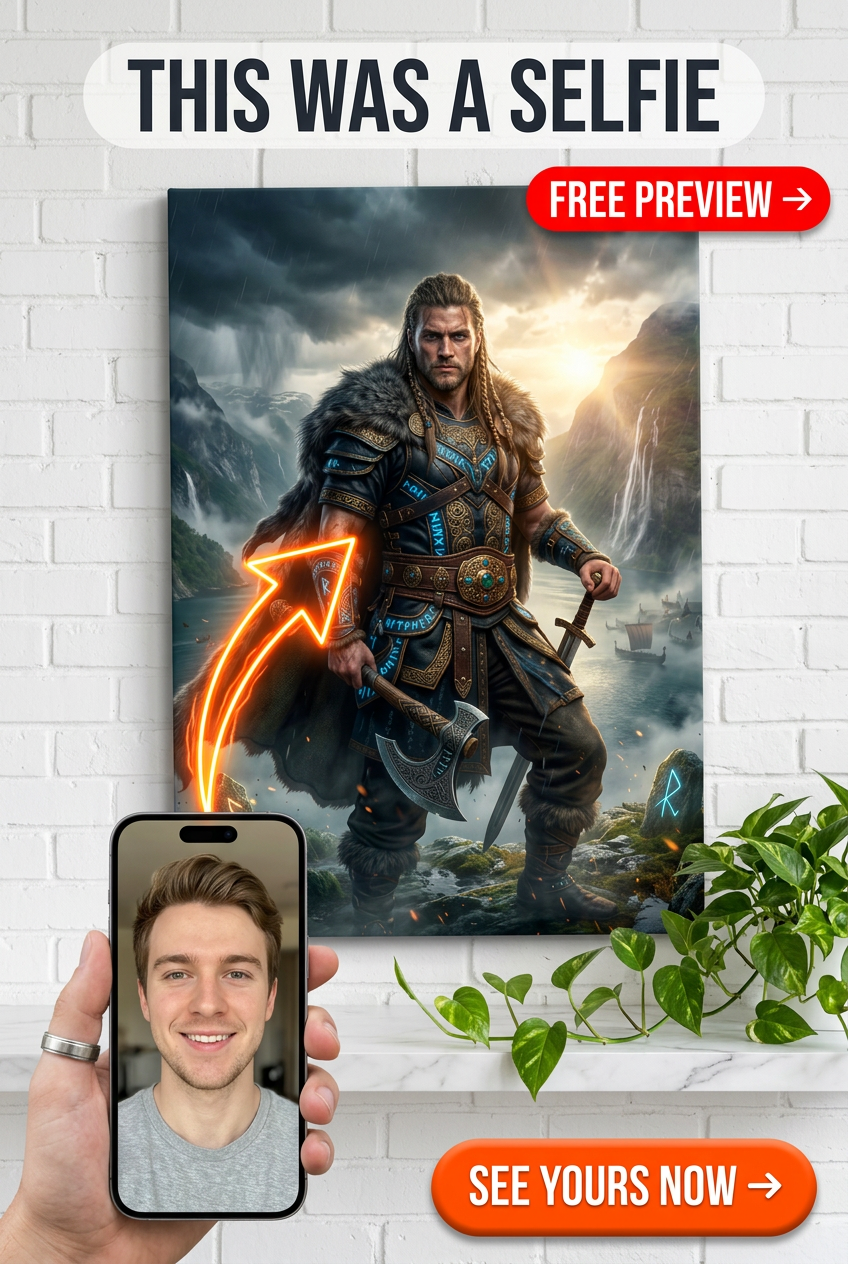Epicki Portret Wikinga na Zamówienie - Saga Północy