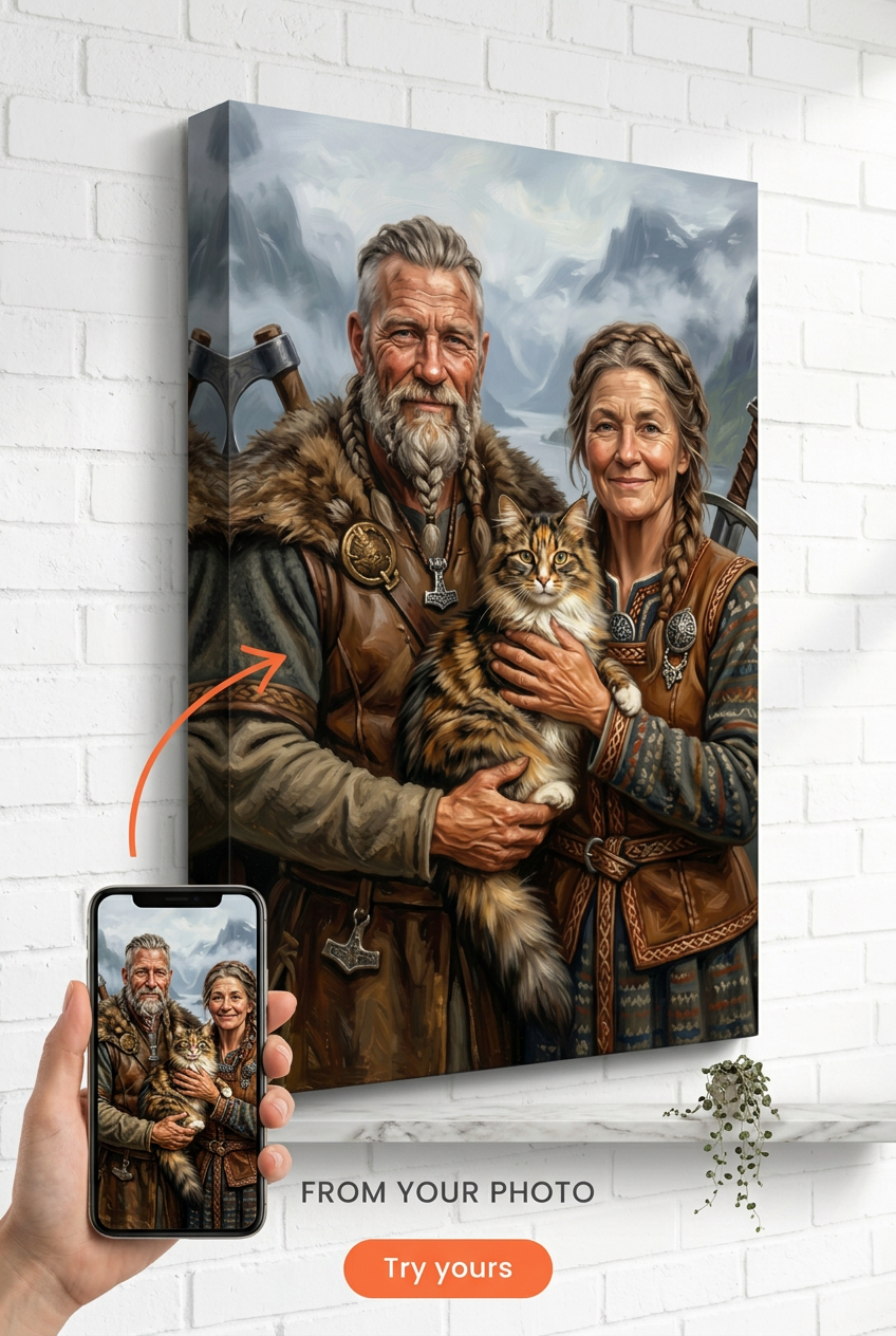 Viking Inspired Custom Portrait | Premium Canvas Portraits