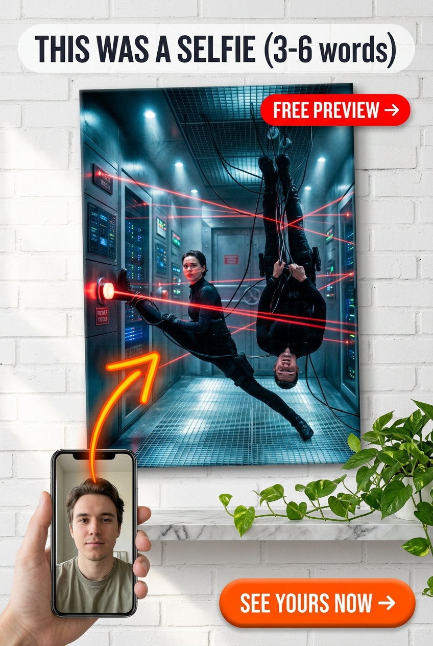 Custom Funny Couple Portrait — Whimsical Action Poses Canvas