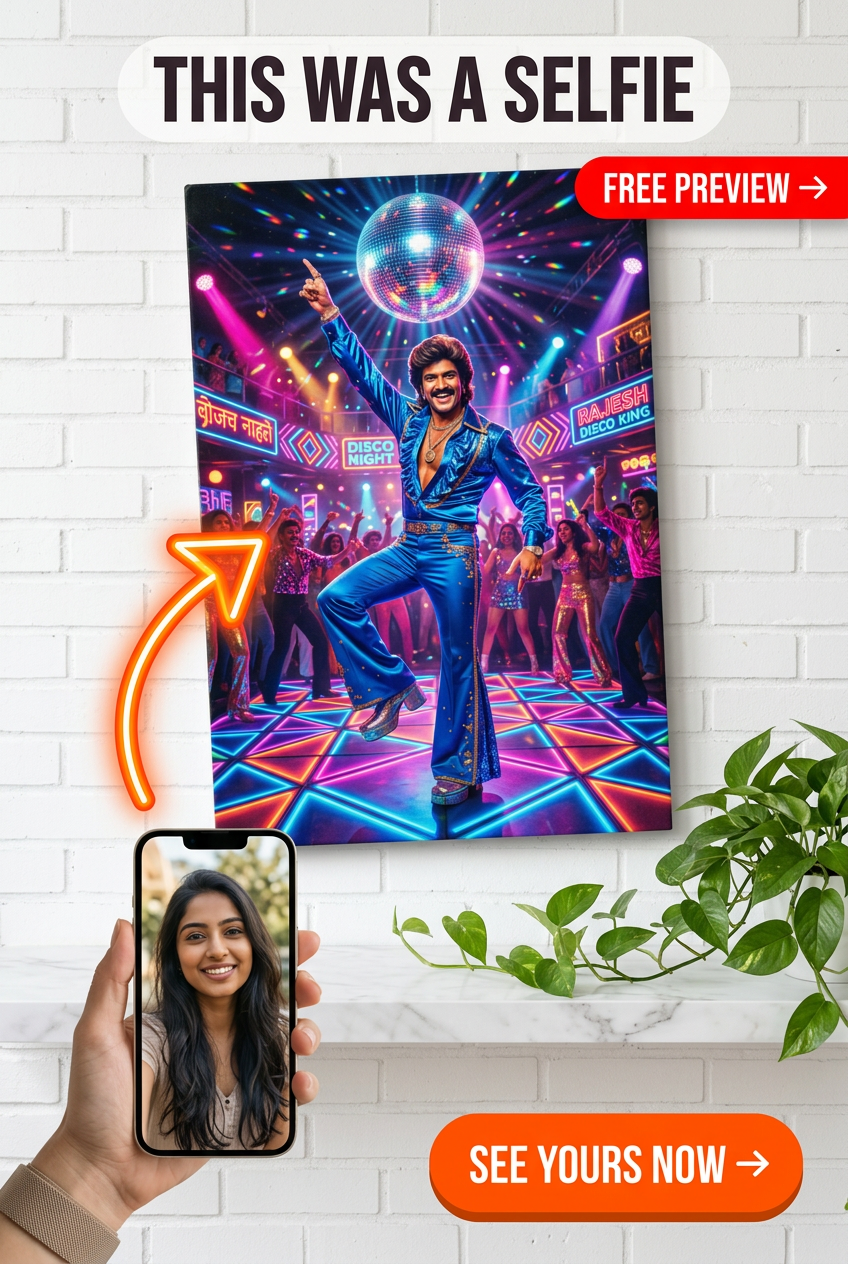 Custom Pop Art Man Portrait — Festive Disco Dance Floor Canvas