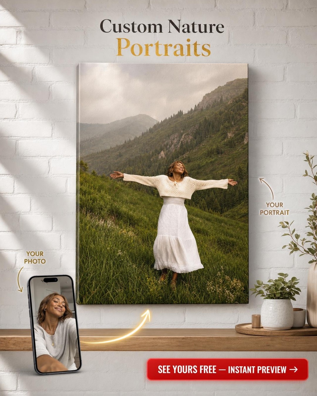Custom Portrait from Photo | Personalized Canvas Gift