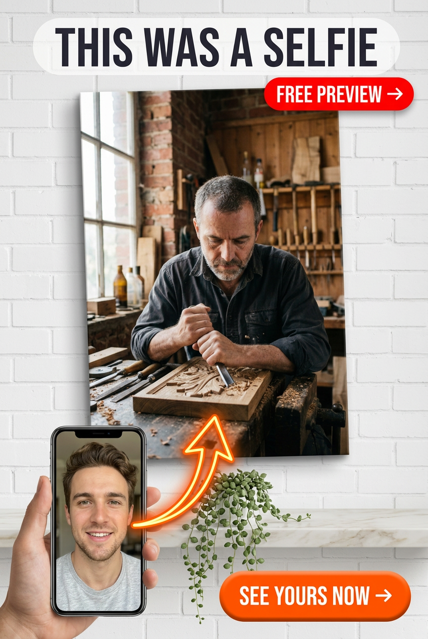 Custom Mechanic Man Portrait — Professional Garage Wall Art