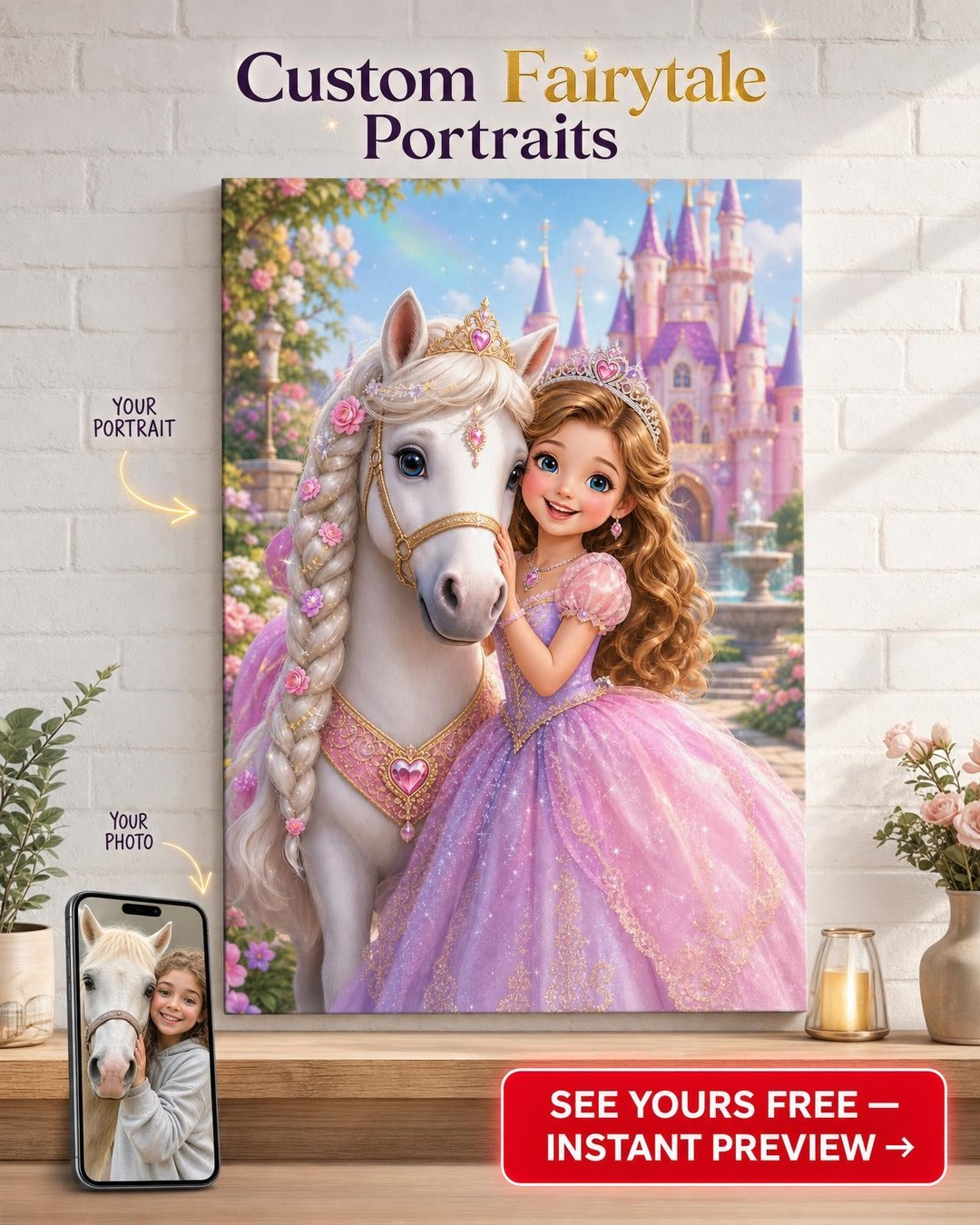 A Royal Adventure with Our Princess & Pony Portrait