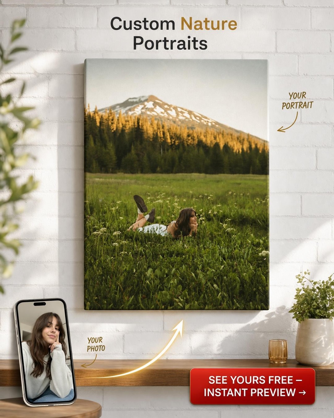 Custom Portrait from Photo | Personalized Canvas Gift