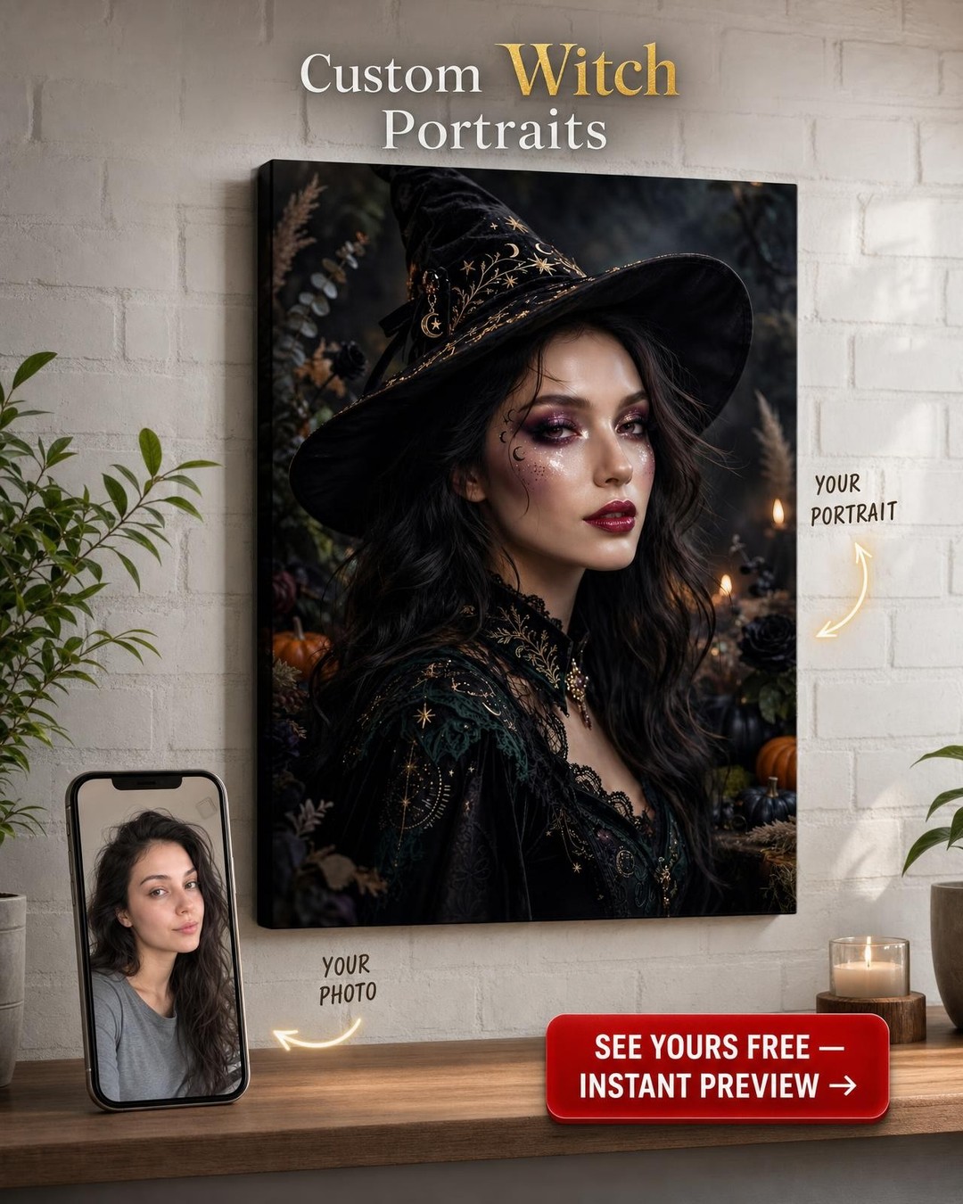 Premium Custom Portrait from Photo | Personalized Canvas Gift