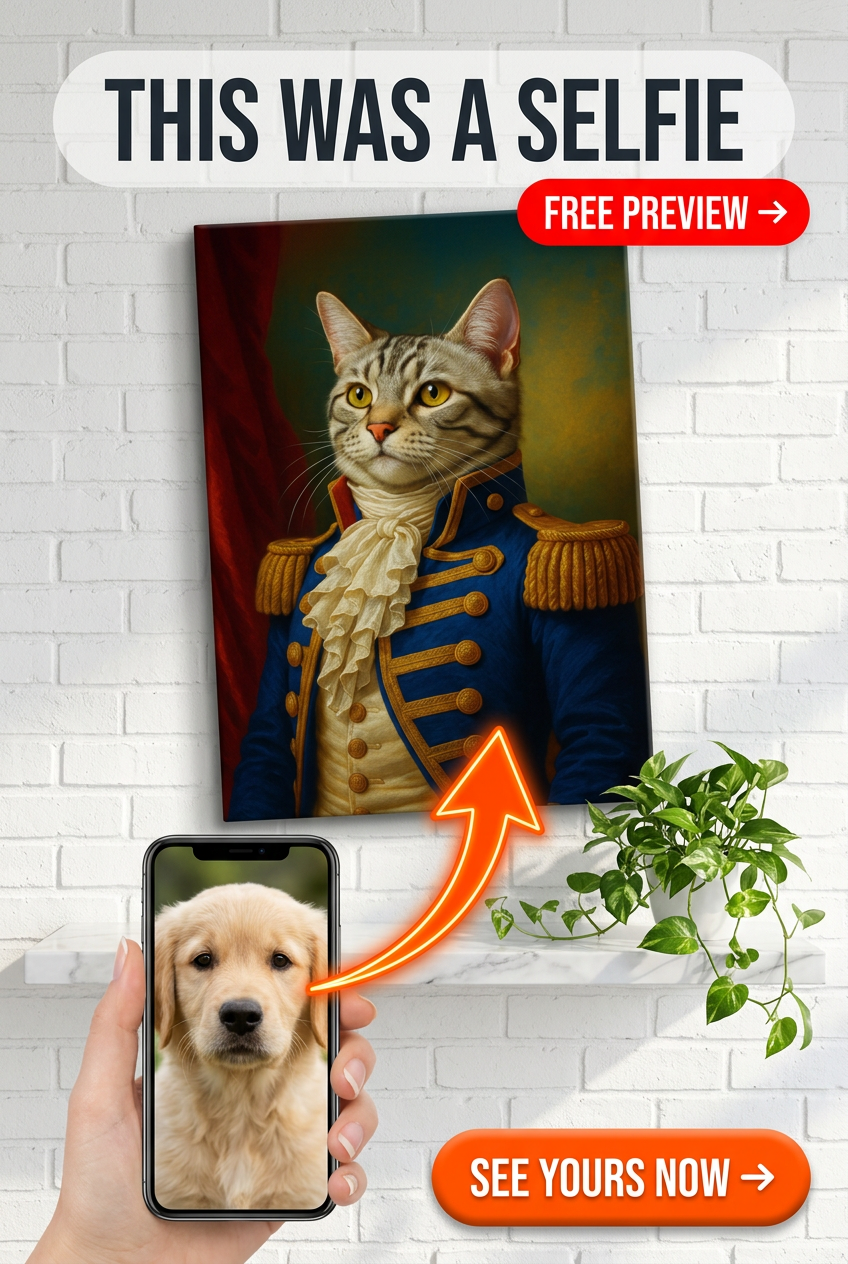 Royal Custom Portrait from Photo - Personalized Pet Gift | Premium Canvas Portraits