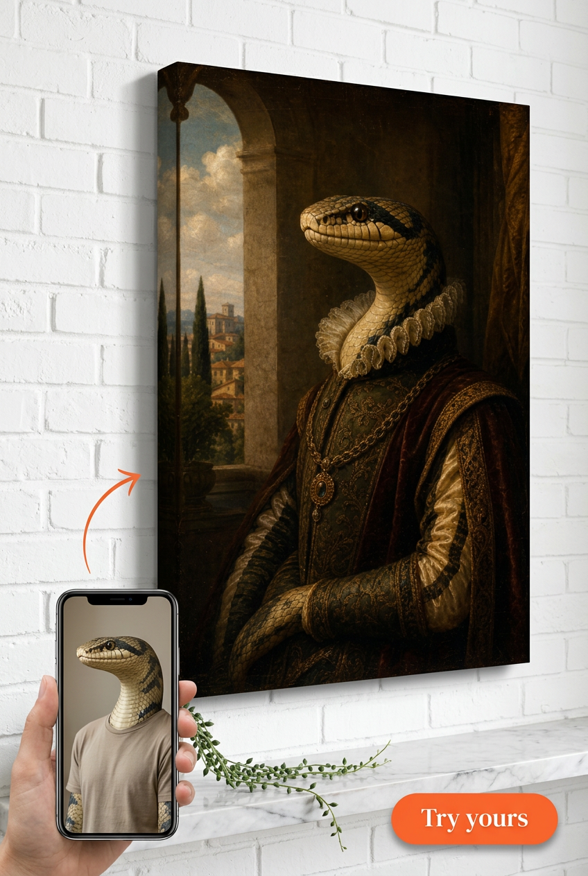 Custom Renaissance Cat Portrait — Regal Pet Canvas