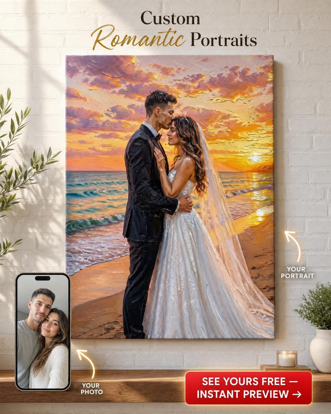 Custom Portrait from Photo | Personalized Canvas Gift
