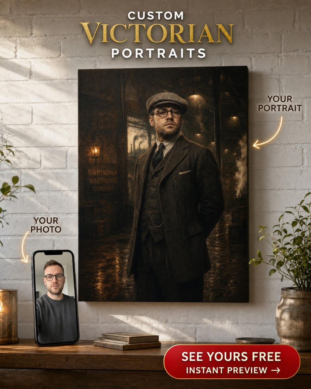 1920s Gangster Portrait Gift
