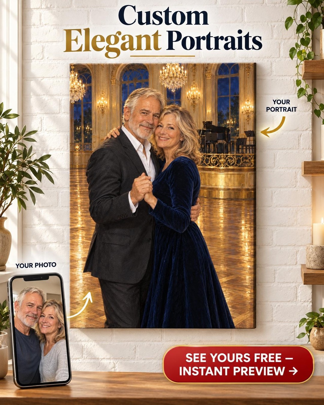 The Last First Dance Custom Portrait from Photo | Personalized Found Love Gift
