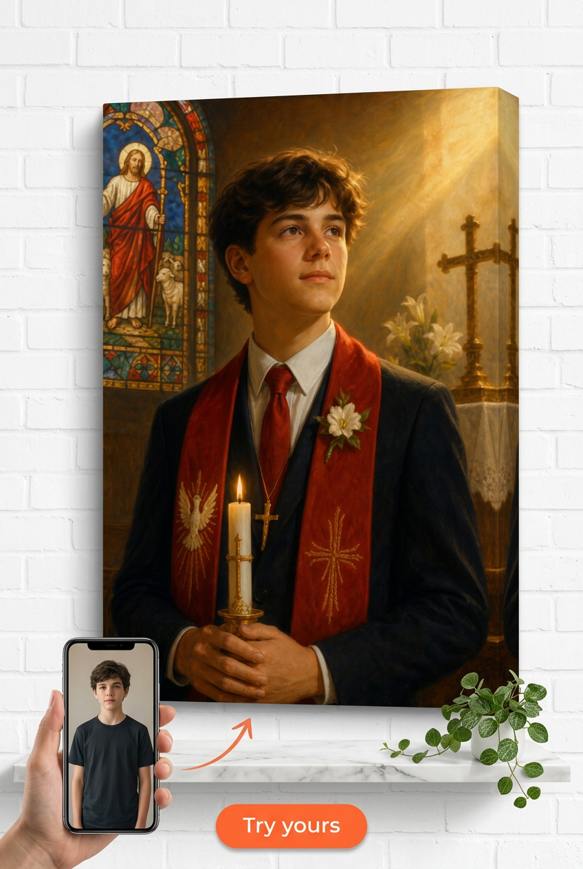 Confirmation Portrait Custom Portrait from Photo | Personalized Undefined Gift