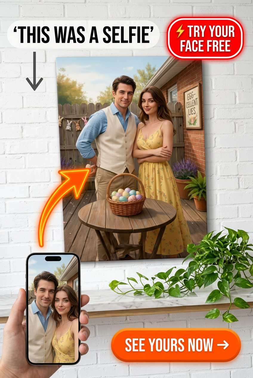 A delightful couple featured in a charming Easter-themed portrait, dressed in el - Best Retirement Gift Ideas: Meaningful & Personalized - PortraitGift