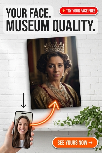 Royal Custom Portrait from Photo | Personalized Gift for Her