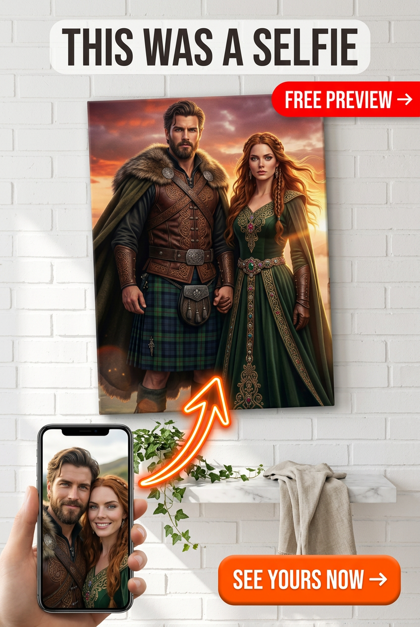 Ritratto di Coppia Romance Highland - Arte Scenica