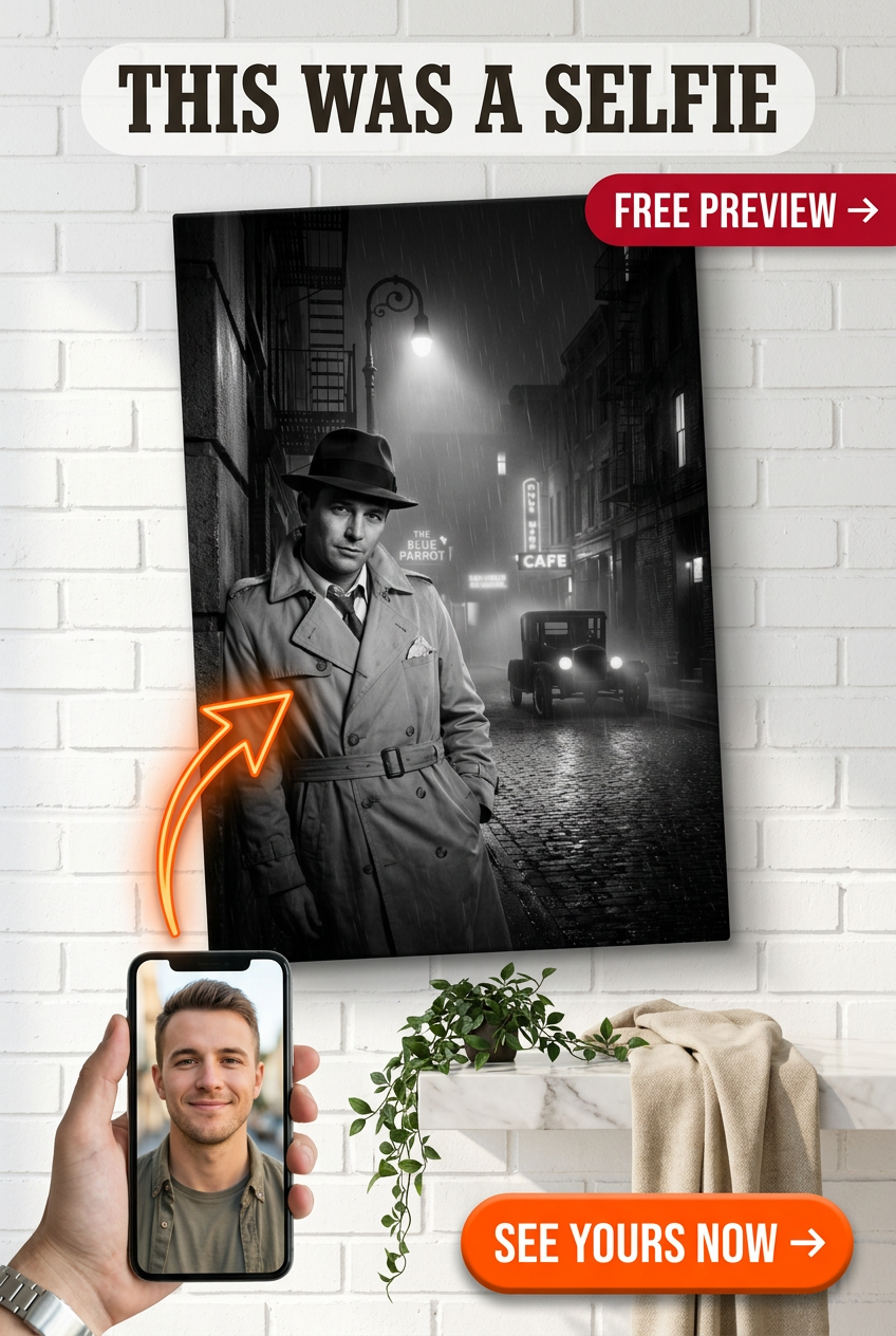 Ritratto Noir da Detective Anni '20 per Lui