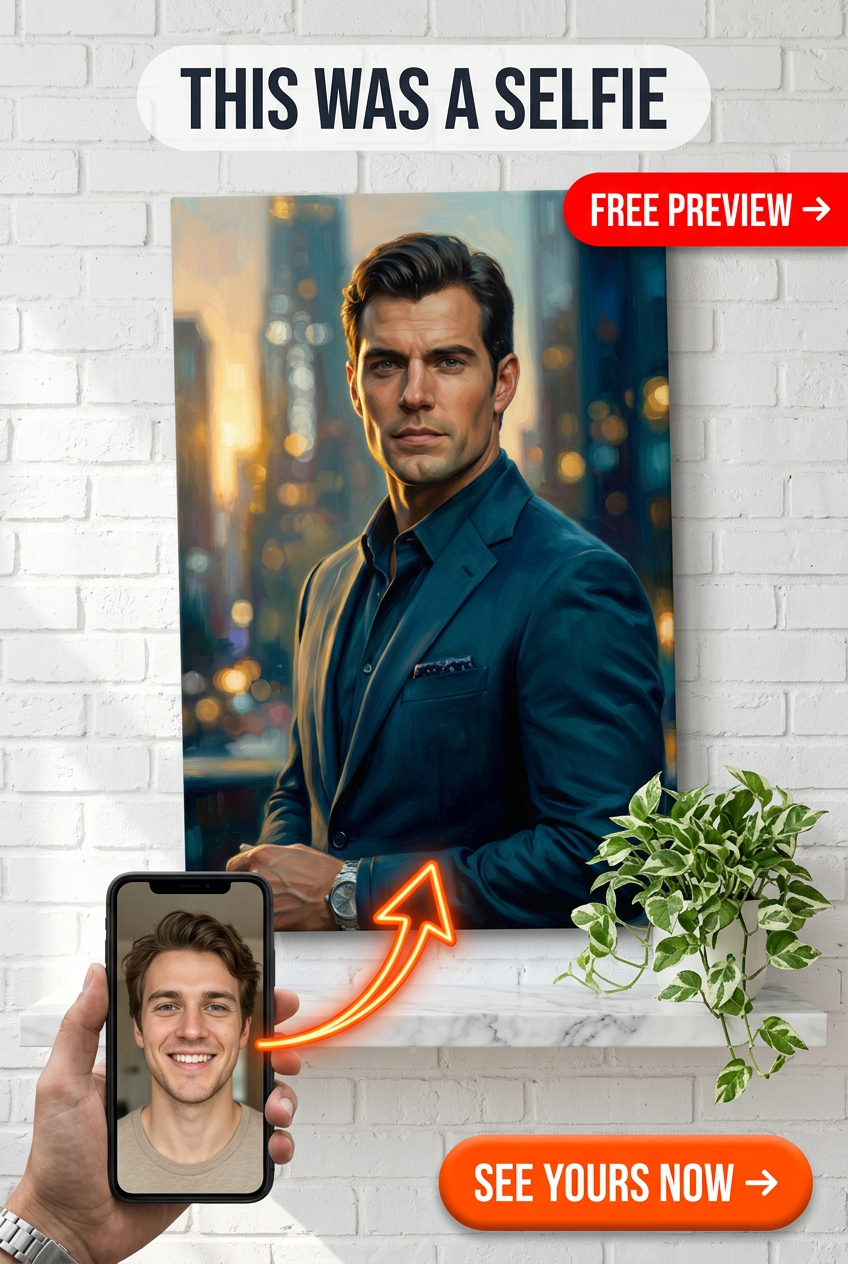 Custom Royal Single-Man Portrait — Heroic Canvas Art