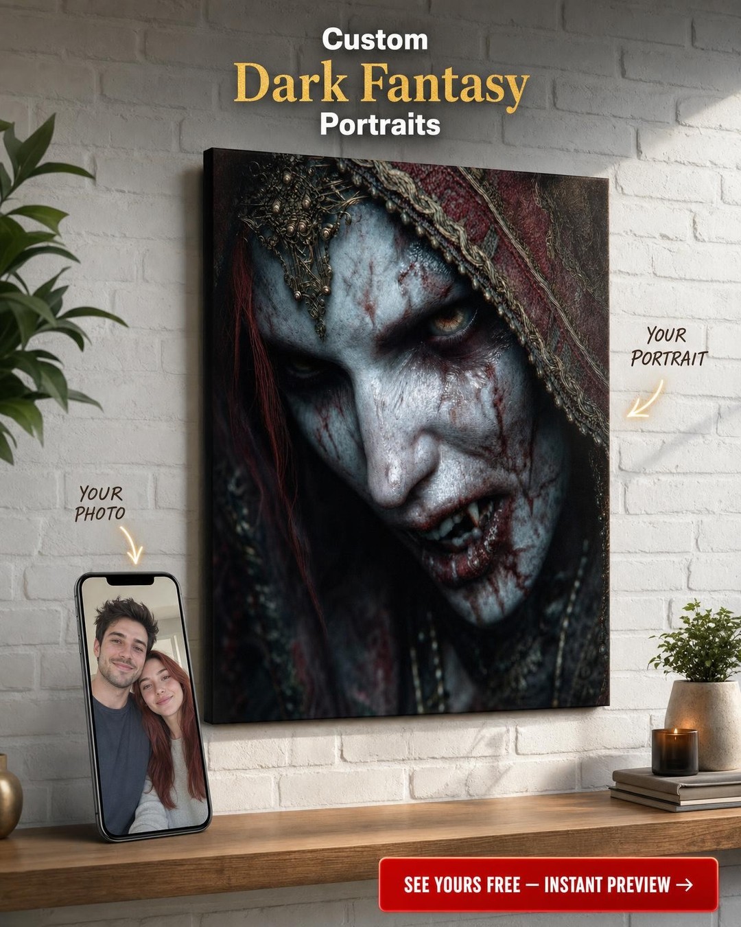 Custom Portrait from Photo | Personalized Canvas Gift
