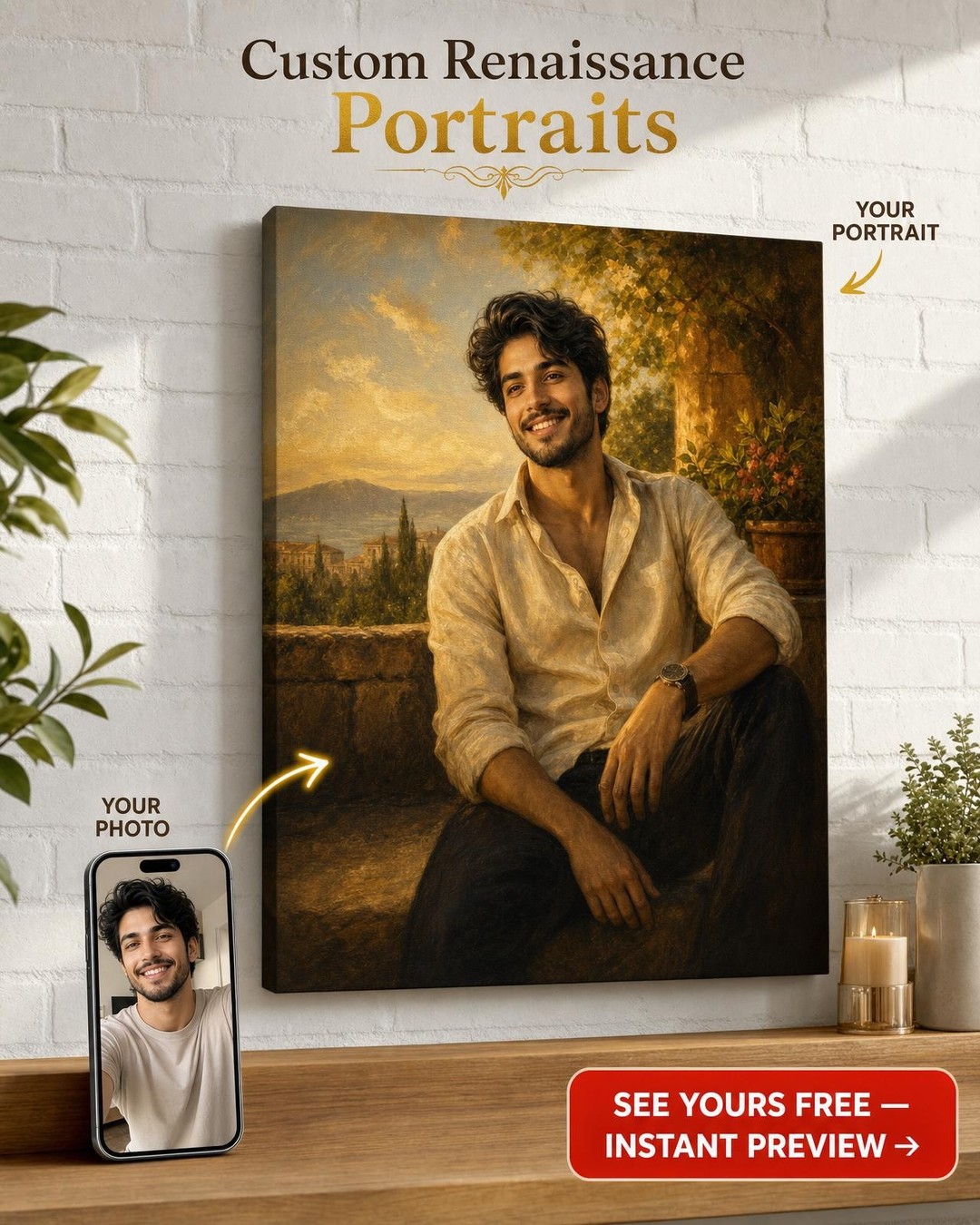 Elegant Brother Portrait from Photo