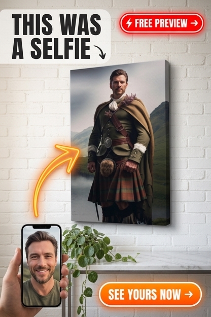 Scottish Custom Portrait from Photo | Personalized Gift for Him
