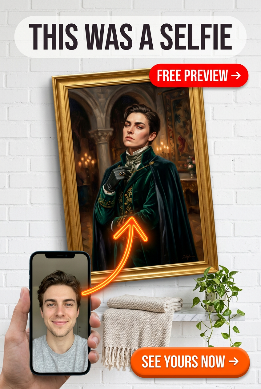 Custom Portrait: Dramatic Villain Elegance