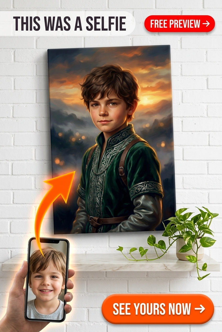 Retrato Épico de Fantasia para Meninos