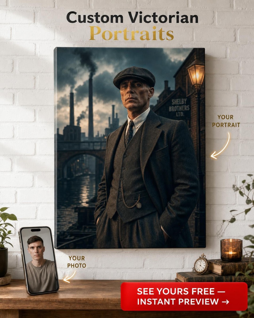 Peaky Blinders Custom Canvas Portrait