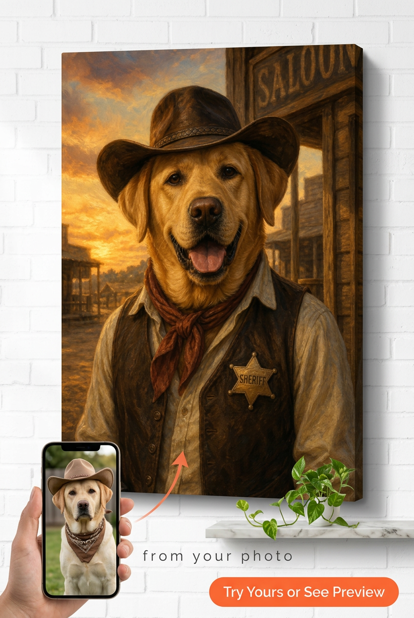 Custom Wanted Poster — $5000 Reward Vintage Canvas